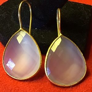 Natural faceted stone earrings